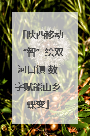 陕西移动“智”绘双河口镇 数字赋能山乡蝶变