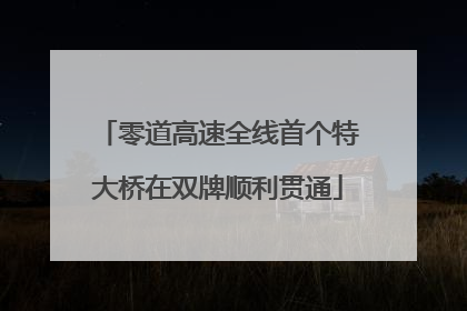 零道高速全线首个特大桥在双牌顺利贯通