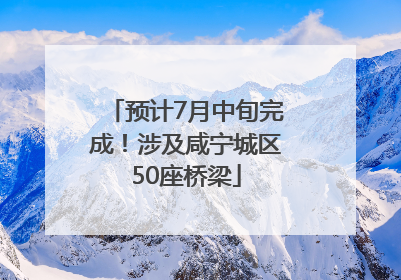 预计7月中旬完成！涉及咸宁城区50座桥梁