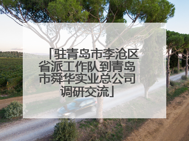 驻青岛市李沧区省派工作队到青岛市舜华实业总公司调研交流