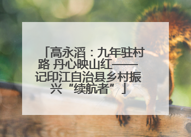 高永滔：九年驻村路 丹心映山红——记印江自治县乡村振兴“续航者”