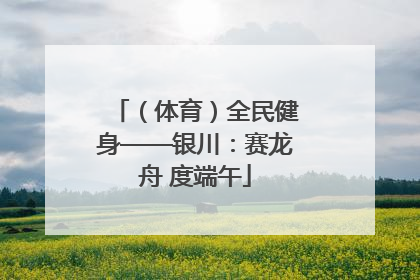 （体育）全民健身——银川：赛龙舟 度端午