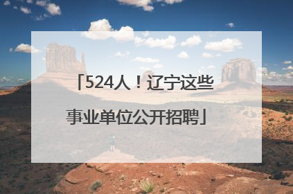 524人！辽宁这些事业单位公开招聘