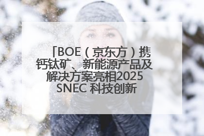BOE（京东方）携钙钛矿、新能源产品及解决方案亮相2025 SNEC 科技创新赋能行业绿色发展